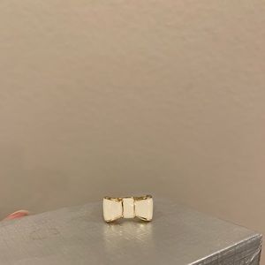 White Kate Spade bow ring